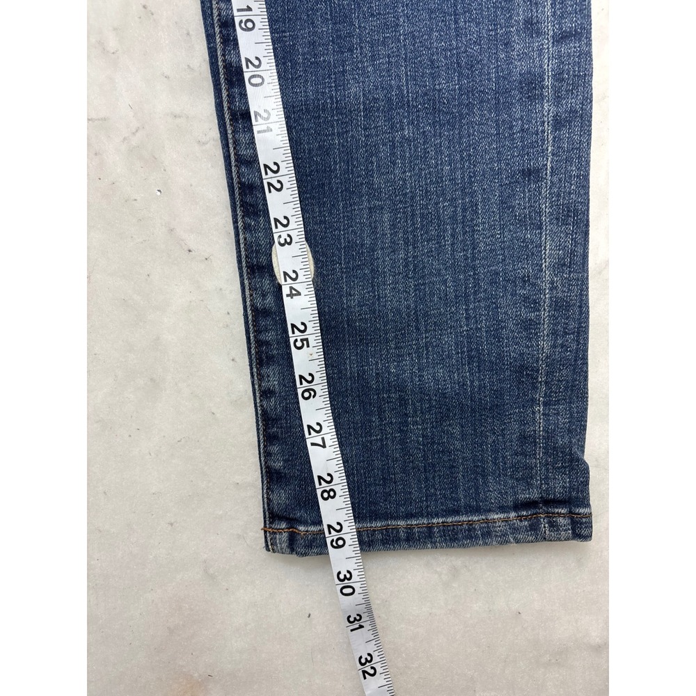 Eileen Fisher Women Size 4 Blue Wash Straight Leg Jeans Organic Cotton Blend - Picture 4 of 10